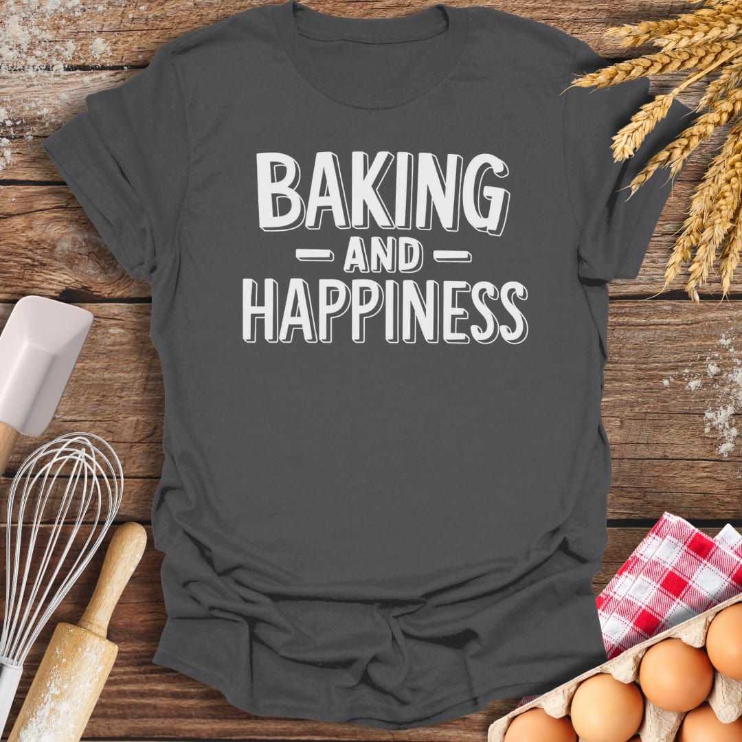 Baking and Happiness T-Shirt Charcoal / S Baking Threads