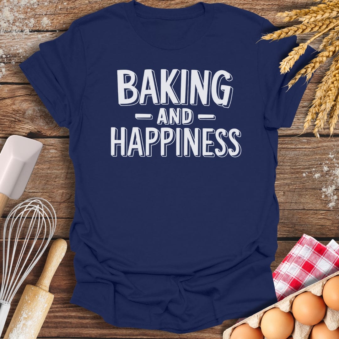 Baking and Happiness T-Shirt Navy / S Baking Threads