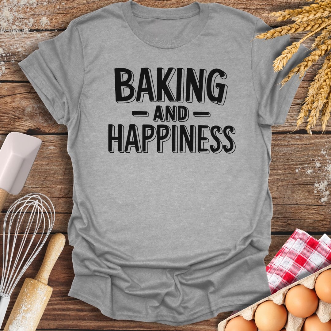 Baking and Happiness T-Shirt Sport Grey / S Baking Threads