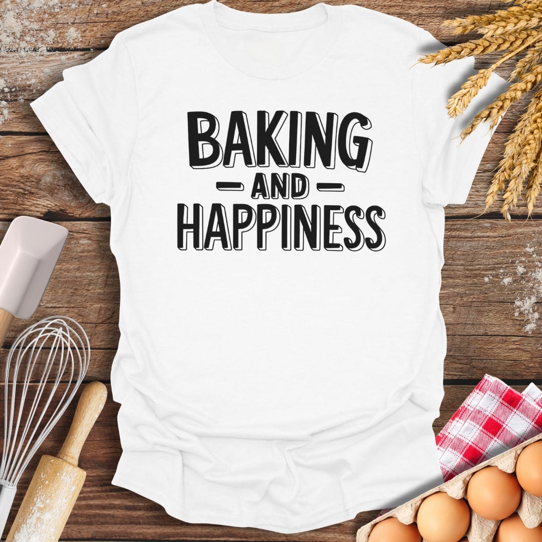 Baking and Happiness T-Shirt White / S Baking Threads