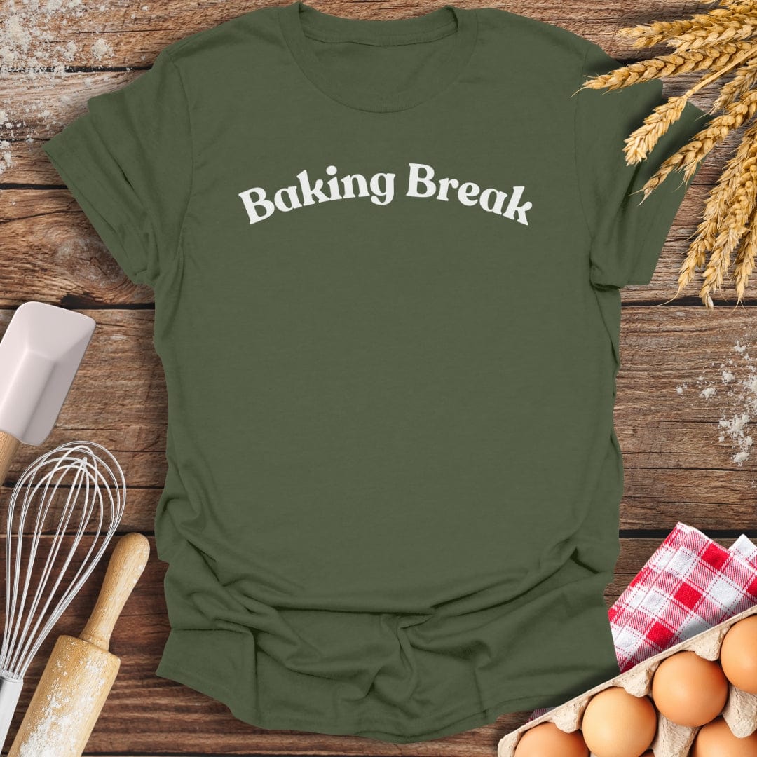 Baking Break T-Shirt Military Green / S Baking Threads