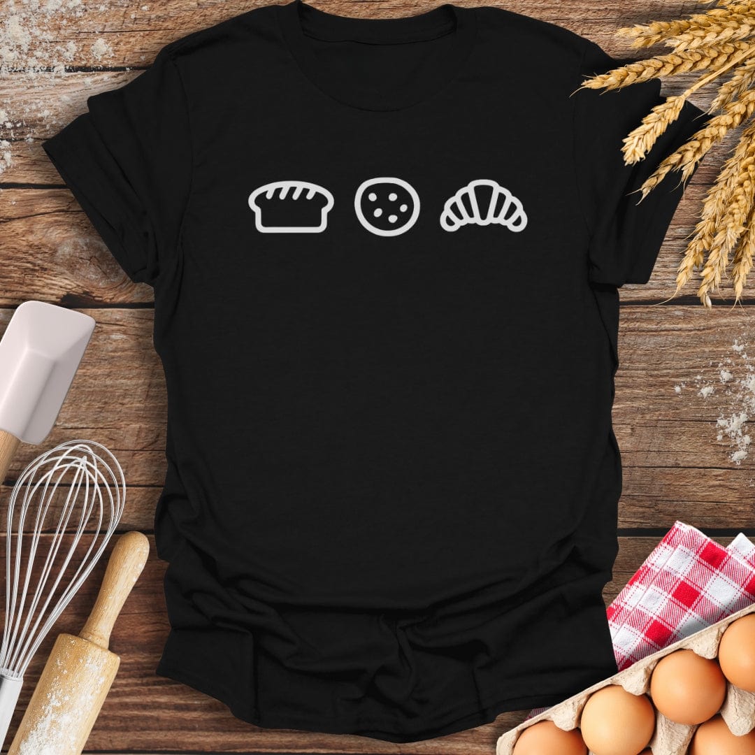 Baking Icons T-Shirt Black / S Baking Threads