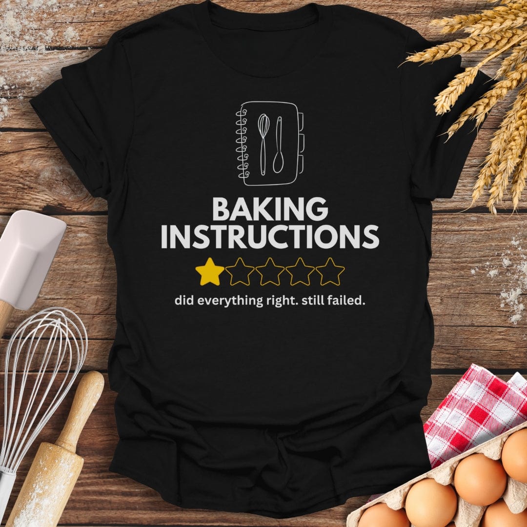 Baking Instructions: 1 Star Review T-Shirt Black / S Baking Threads
