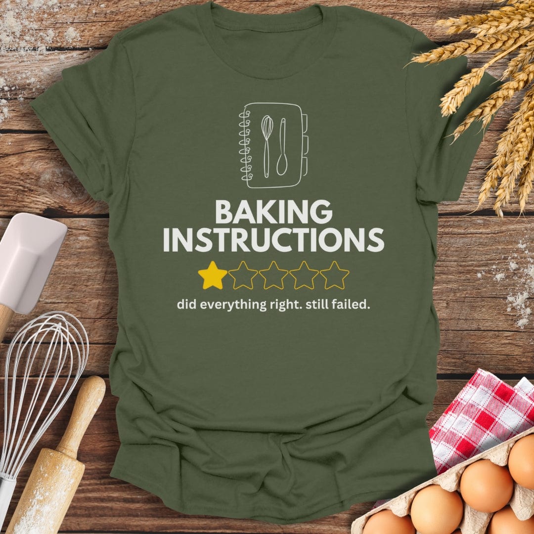 Baking Instructions: 1 Star Review T-Shirt Military Green / S Baking Threads