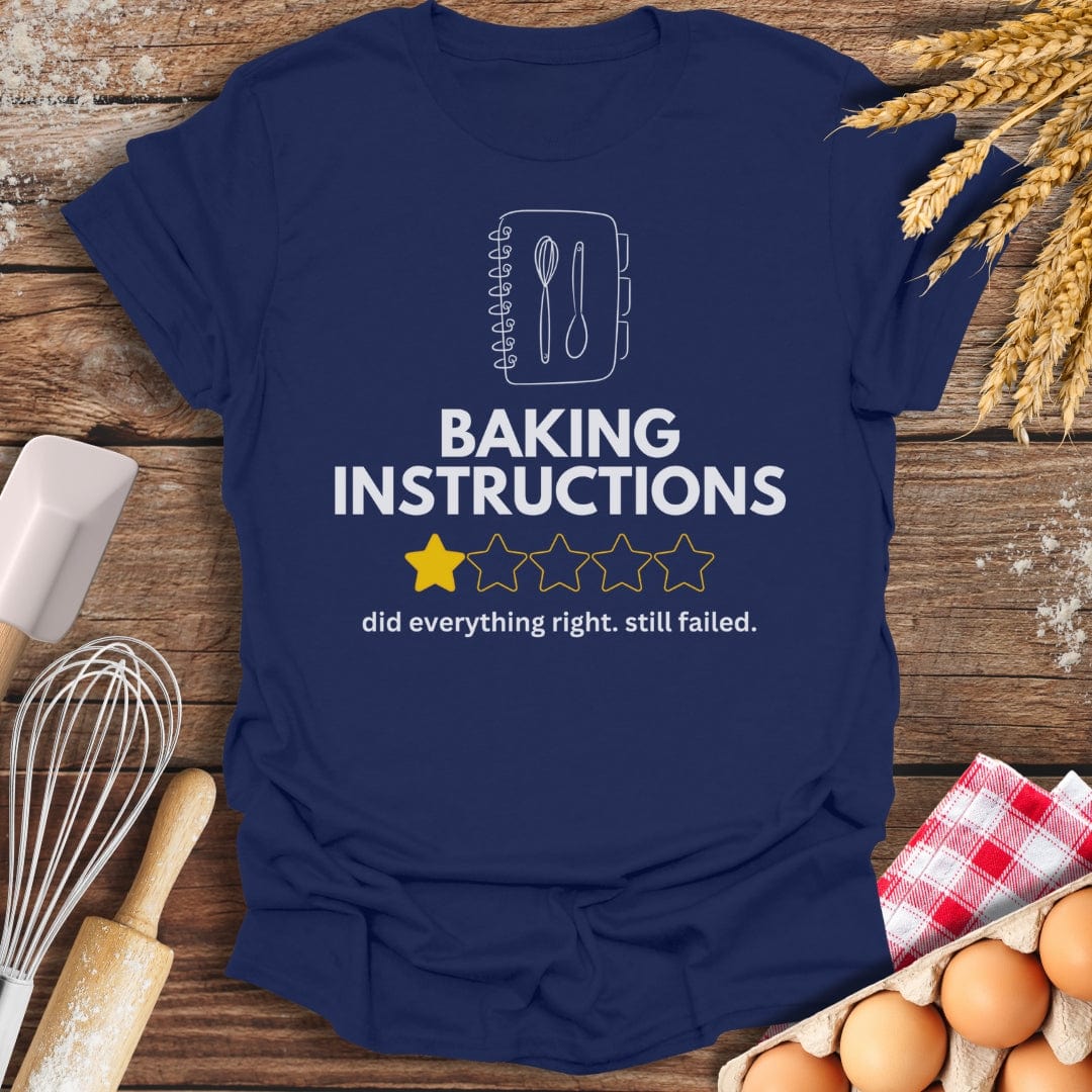 Baking Instructions: 1 Star Review T-Shirt Navy / S Baking Threads