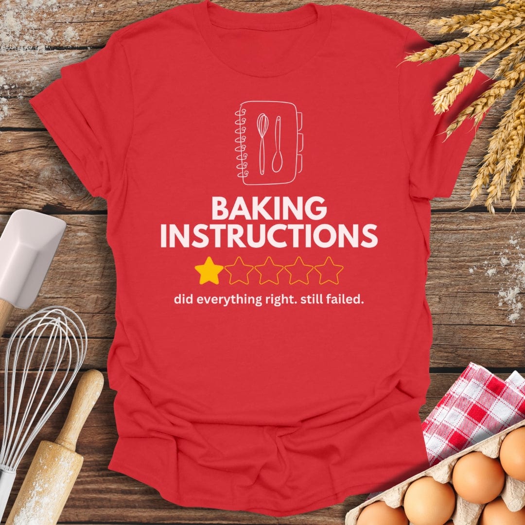 Baking Instructions: 1 Star Review T-Shirt Red / S Baking Threads