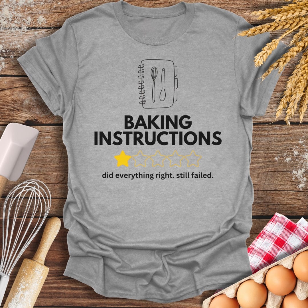 Baking Instructions: 1 Star Review T-Shirt Sport Grey / S Baking Threads