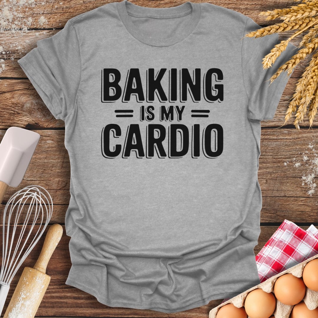 Baking Is My Cardio T-Shirt Sport Grey / S Baking Threads