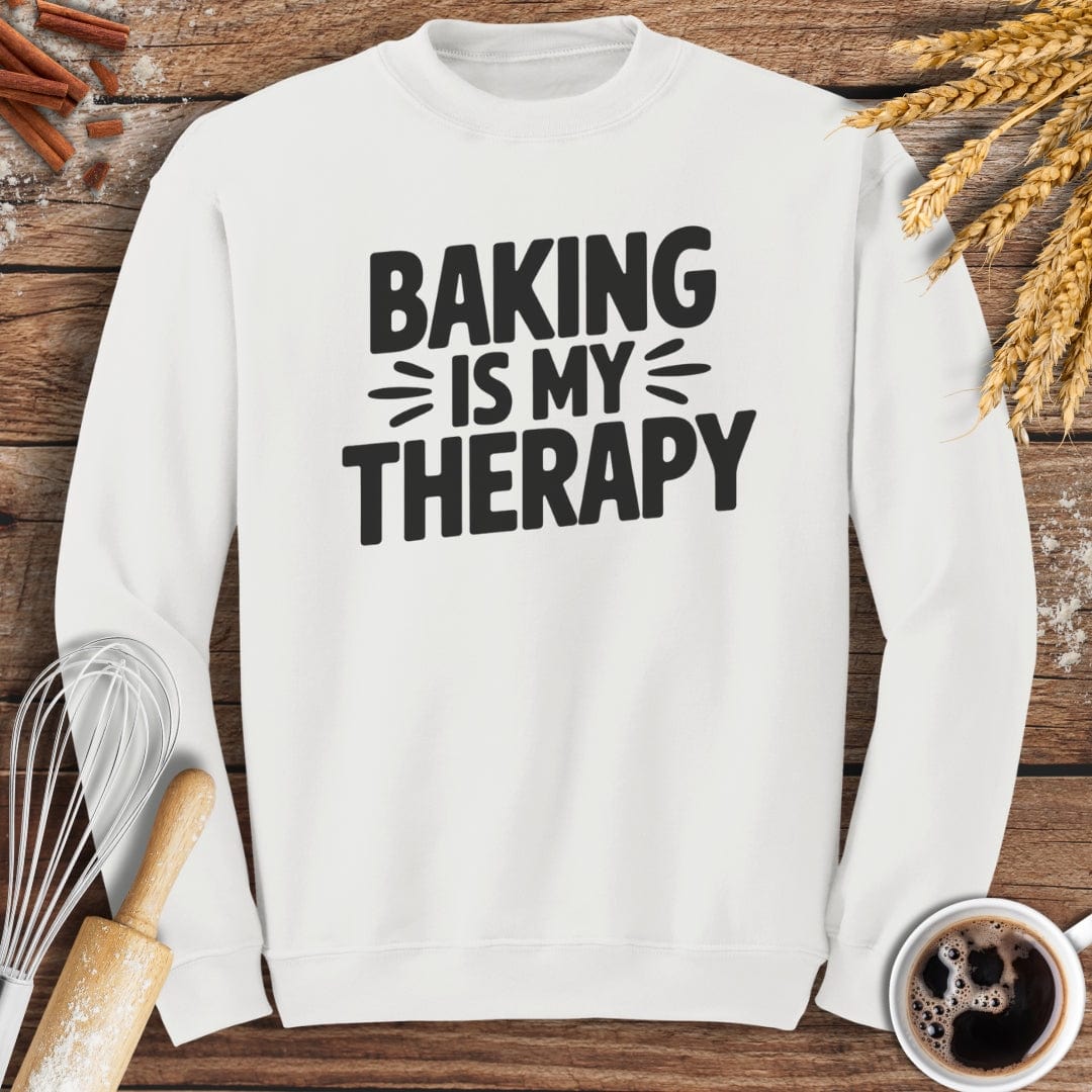 Baking Is My Therapy Sweatshirt Baking Threads