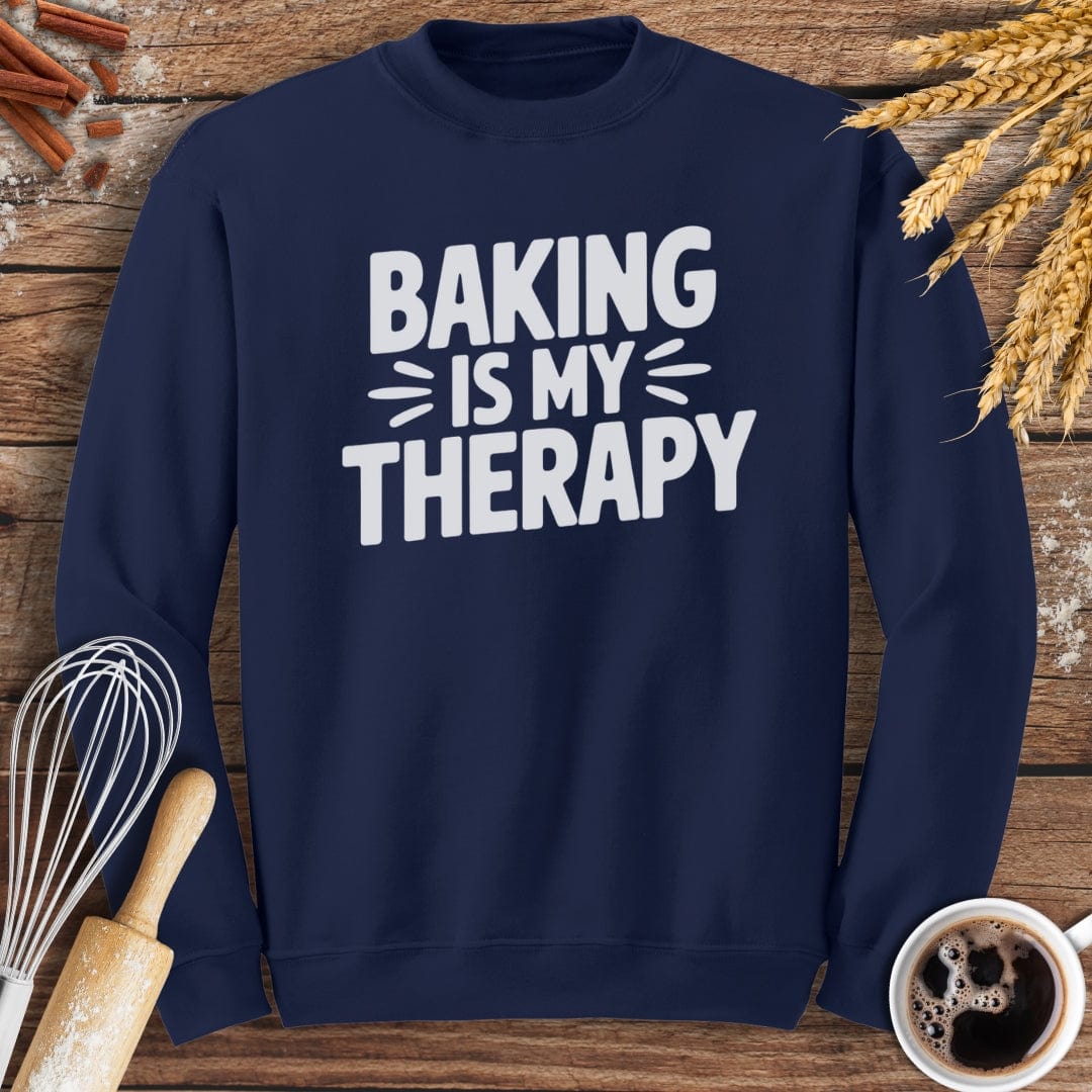Baking Is My Therapy Sweatshirt Baking Threads