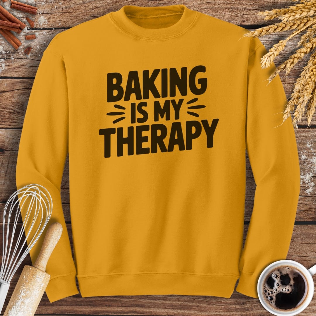 Baking Is My Therapy Sweatshirt Baking Threads