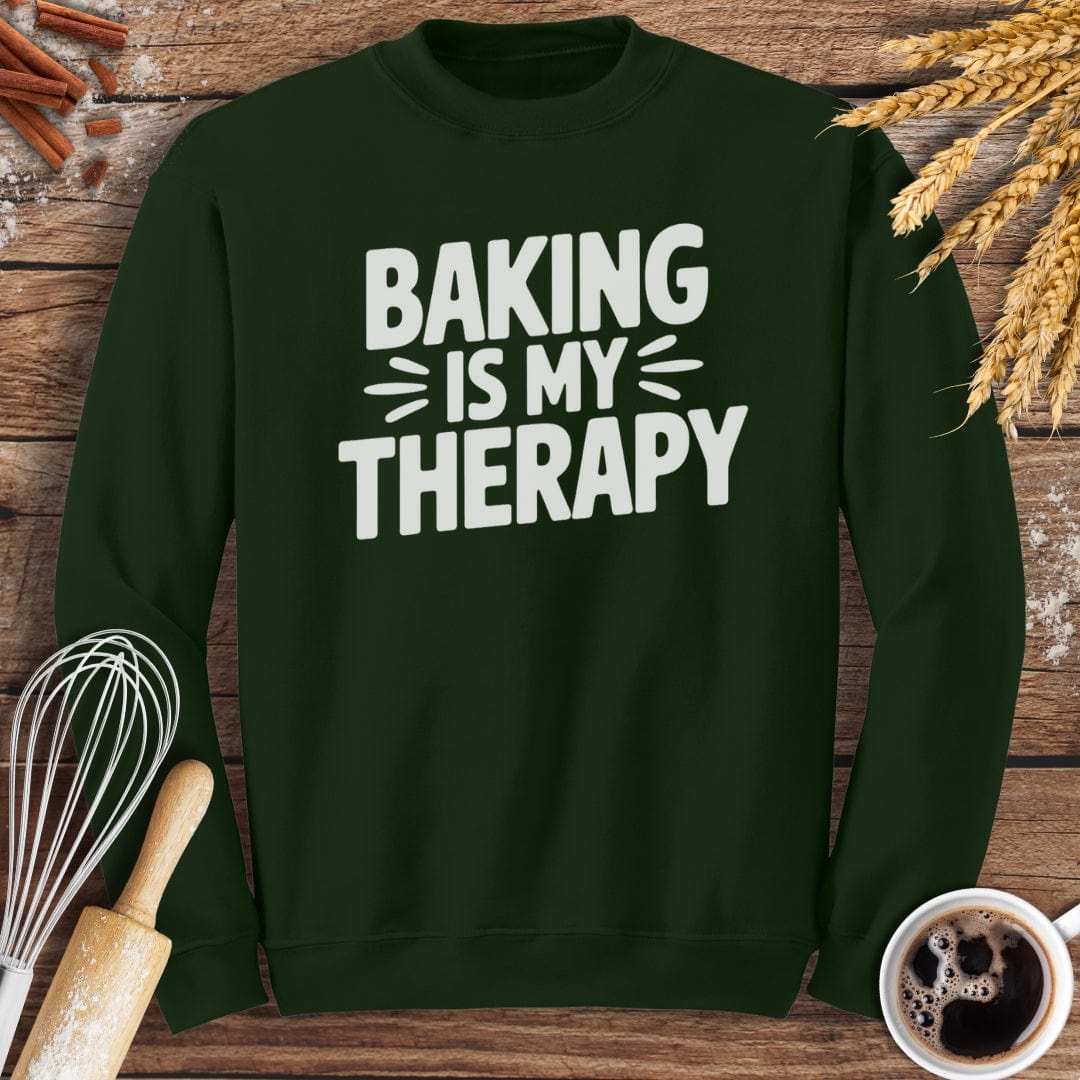 Baking Is My Therapy Sweatshirt Baking Threads