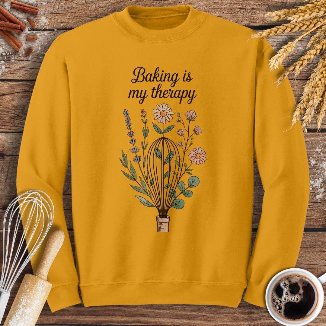 Baking Is My Therapy Sweatshirt Baking Threads