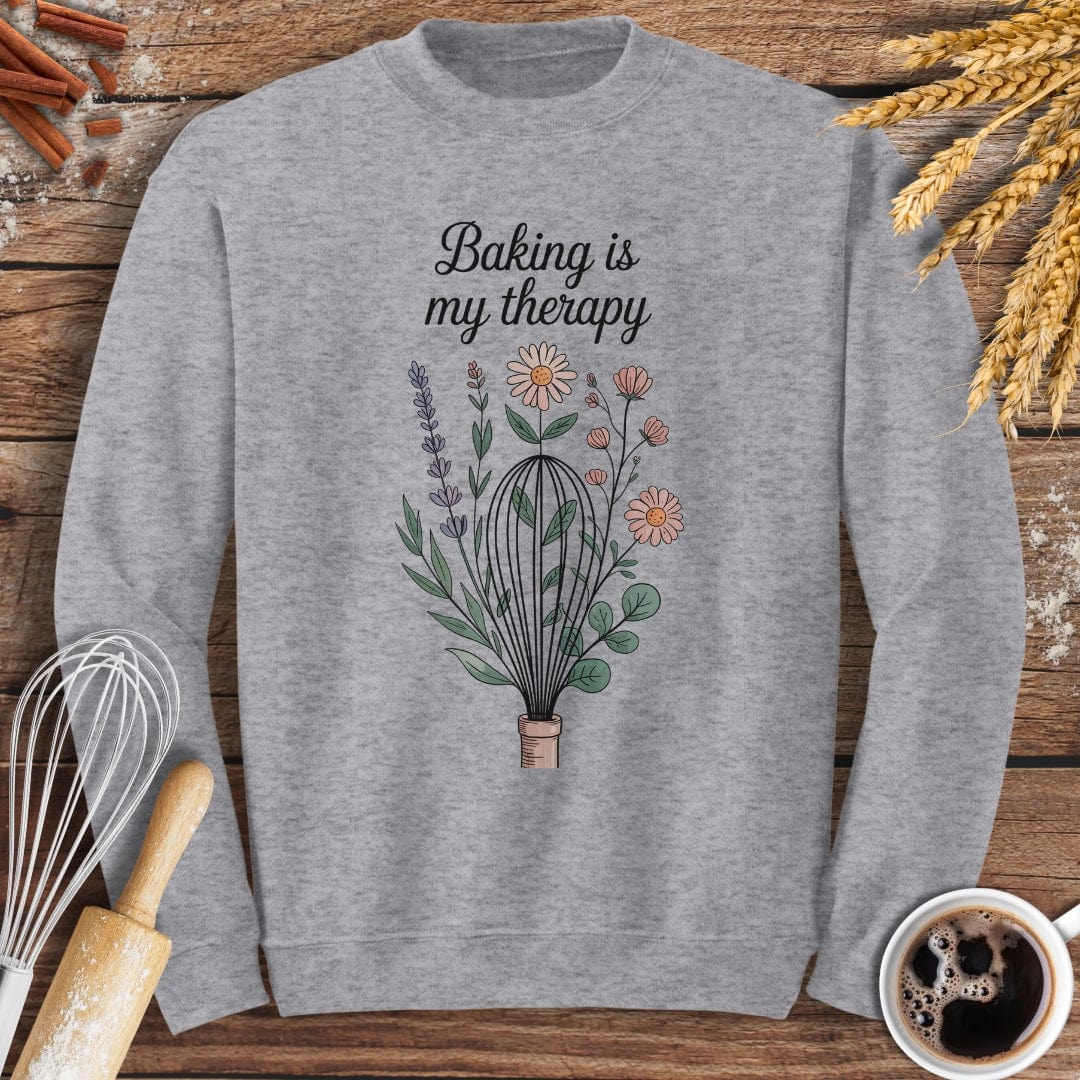 Baking Is My Therapy Sweatshirt Baking Threads