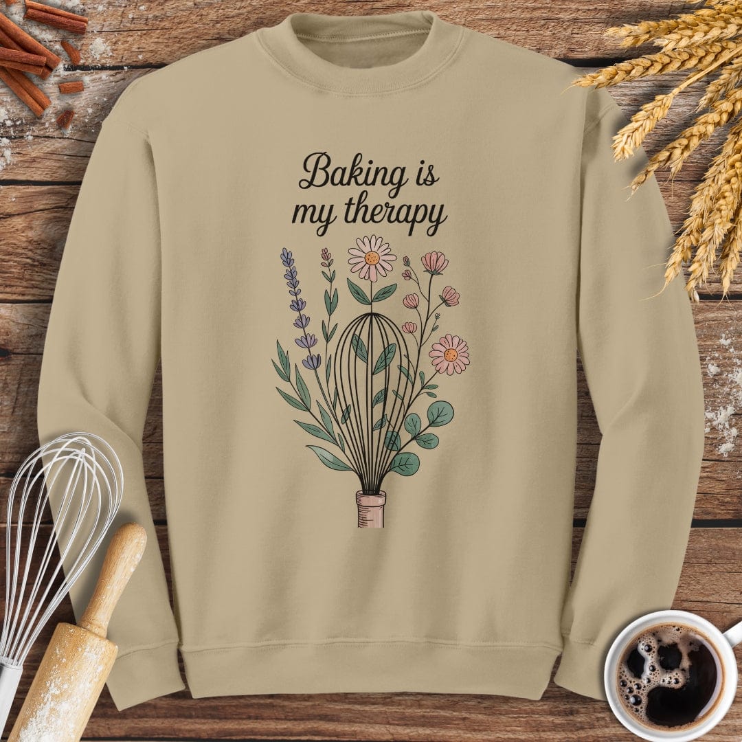 Baking Is My Therapy Sweatshirt Baking Threads