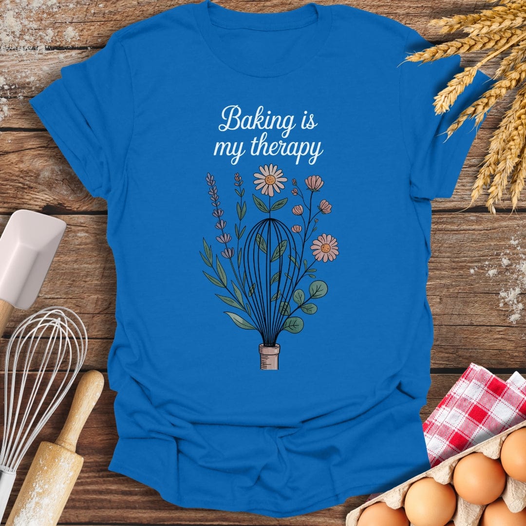 Baking Is My Therapy T-Shirt Royal / S Baking Threads