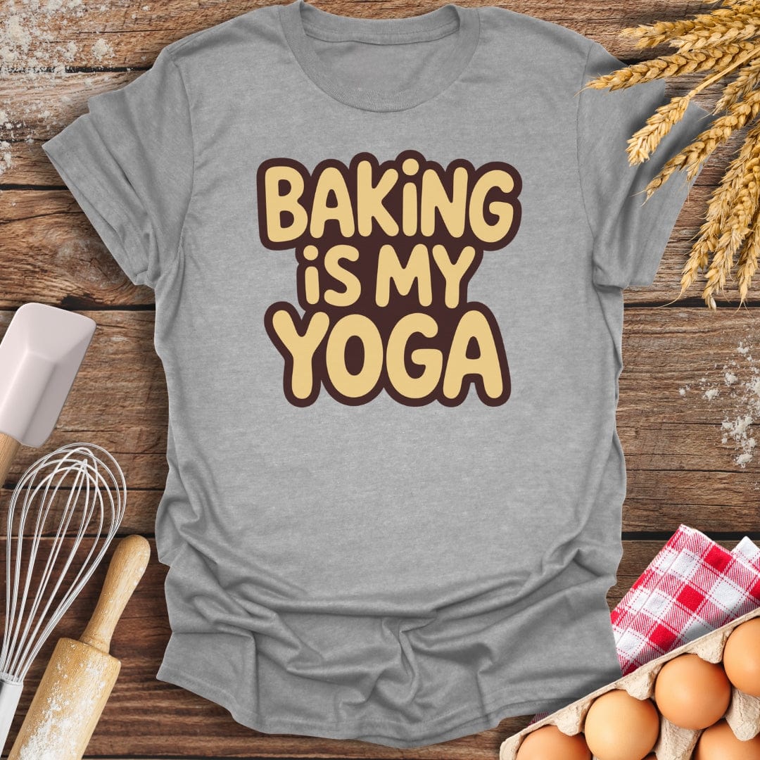 Baking Is My Yoga T-Shirt Sport Grey / S Baking Threads
