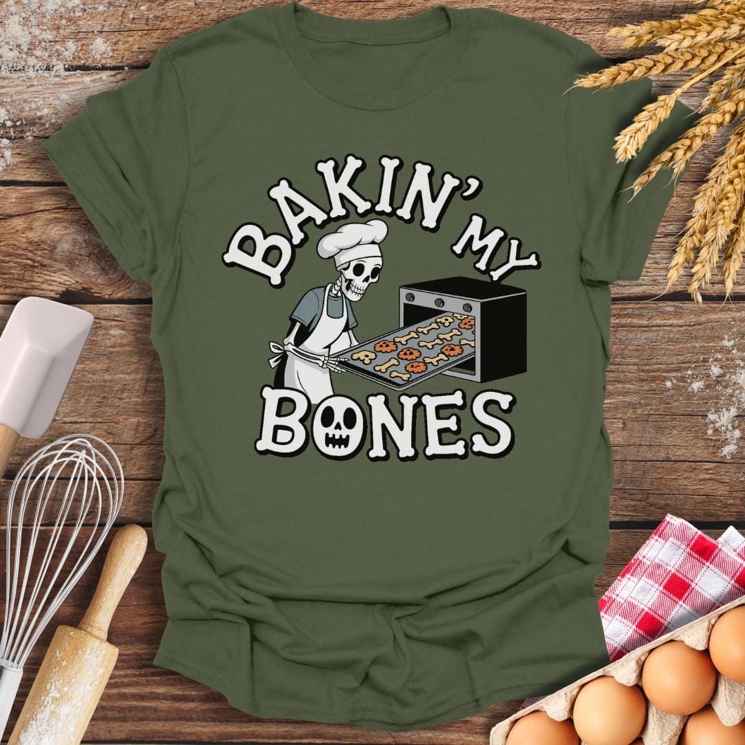 Baking My Bones T-Shirt Military Green / S Baking Threads