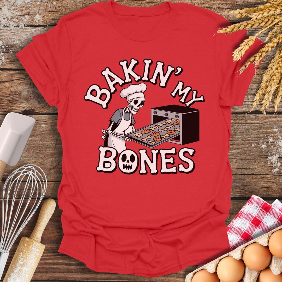 Baking My Bones T-Shirt Red / S Baking Threads