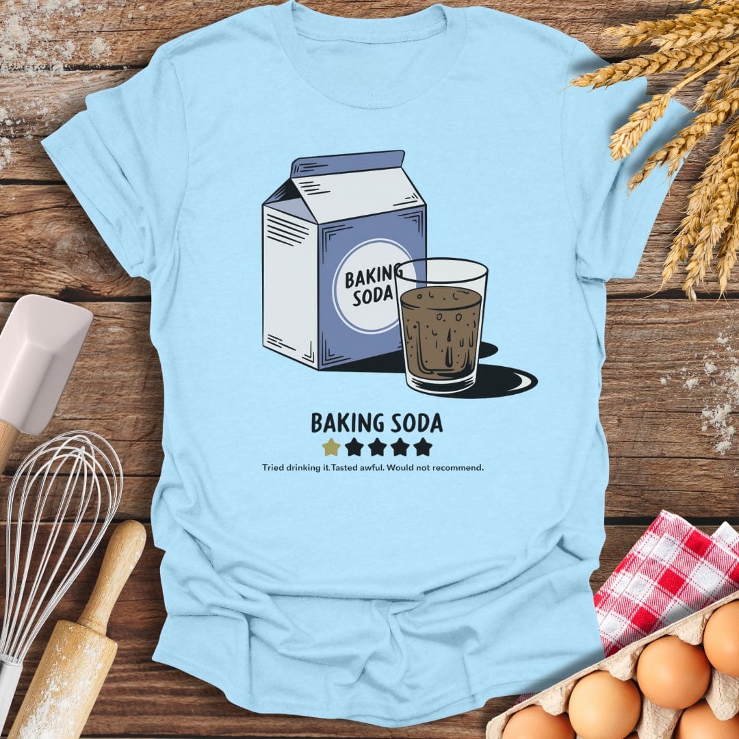 Baking Soda: 1 Star Review T-Shirt Light Blue / S Baking Threads