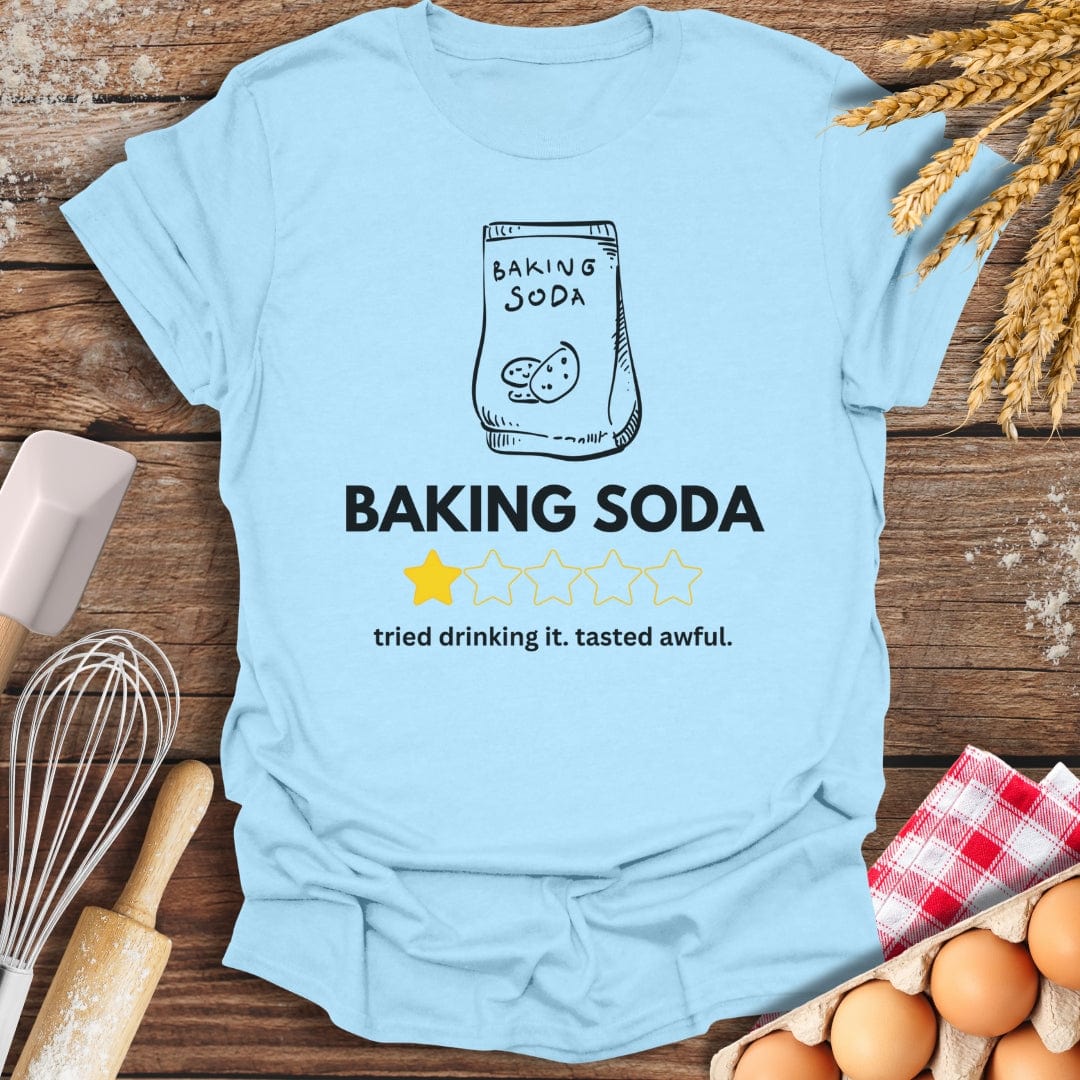 Baking Soda: 1 Star Review T-Shirt Light Blue / S Baking Threads