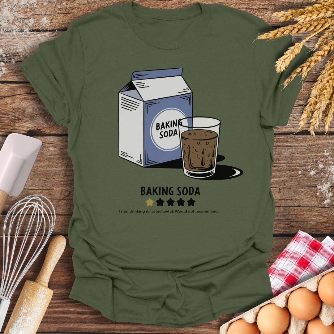 Baking Soda: 1 Star Review T-Shirt Military Green / S Baking Threads