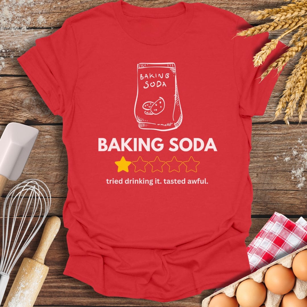 Baking Soda: 1 Star Review T-Shirt Red / S Baking Threads