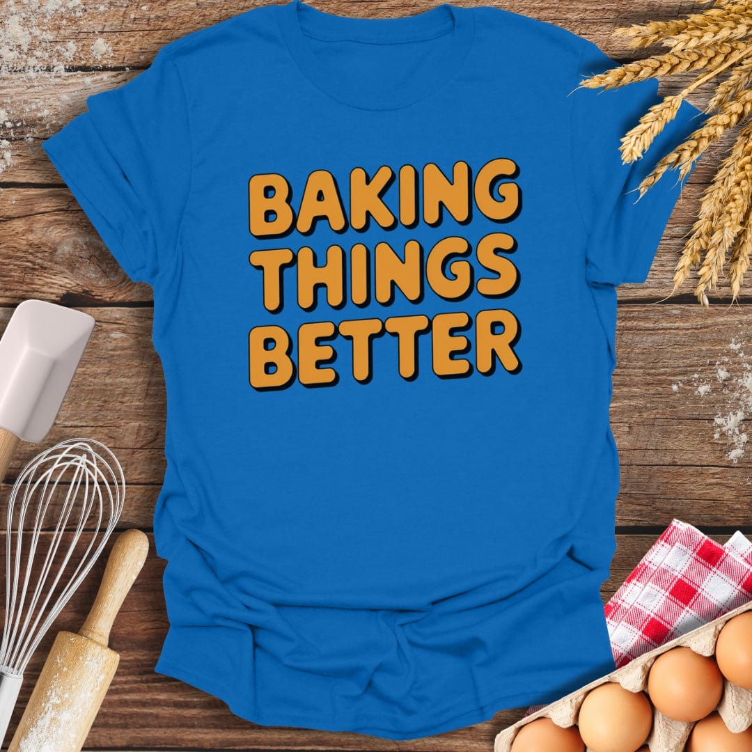 Baking Things Better Retro T-Shirt Royal / S Baking Threads