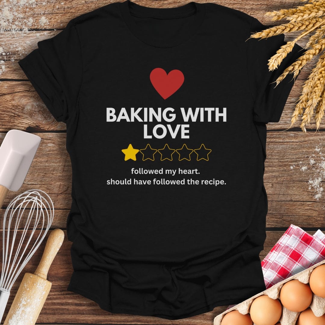 Baking With Love: 1 Star Review T-Shirt Black / S Baking Threads