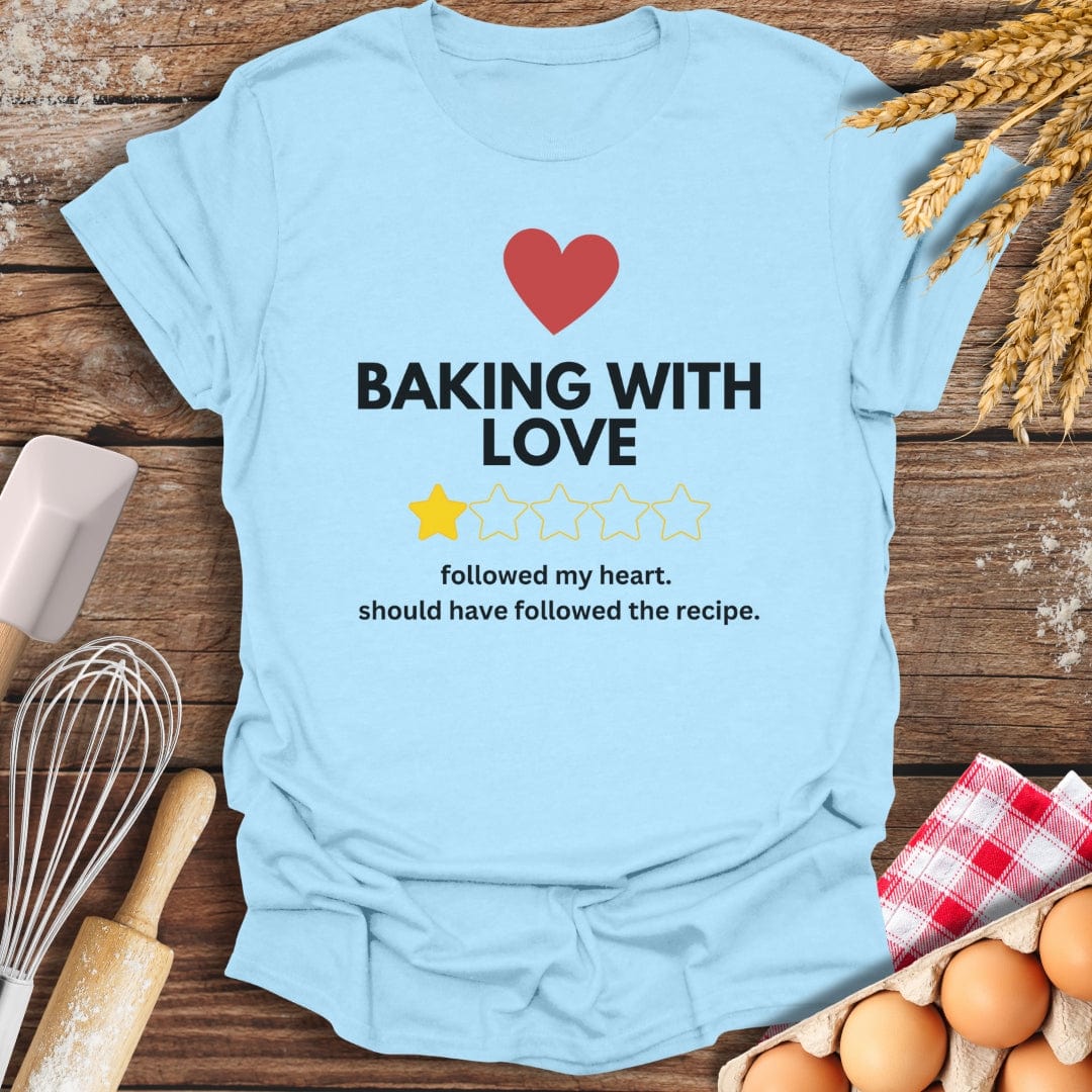 Baking With Love: 1 Star Review T-Shirt Light Blue / S Baking Threads