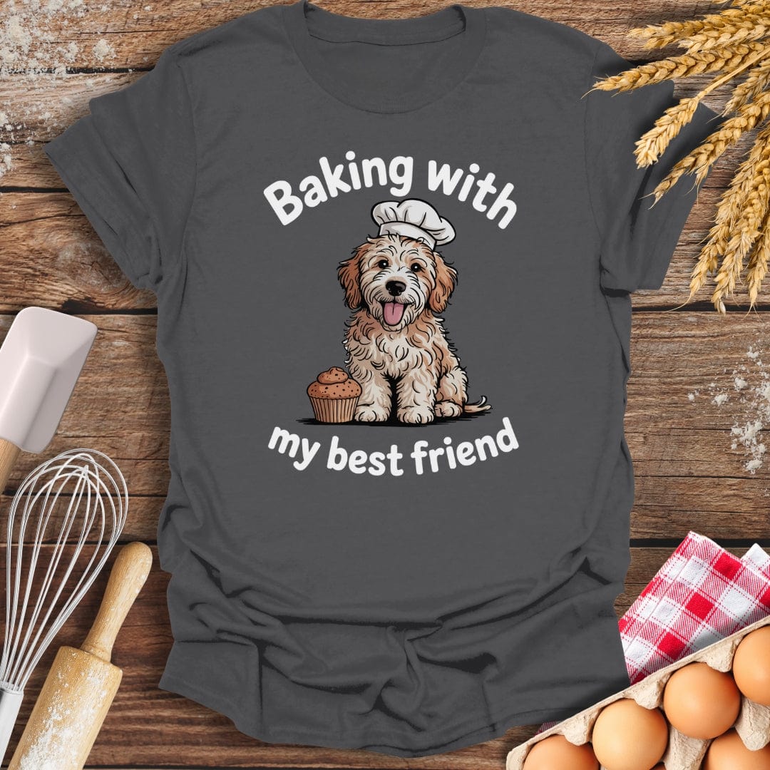 Baking With My Best Friend T-Shirt Charcoal / S Baking Threads