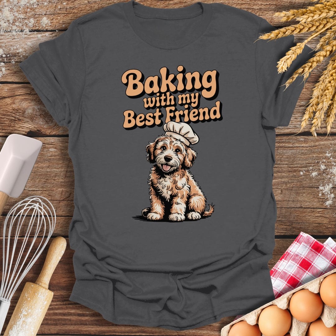 Baking With My Best Friend T-Shirt Charcoal / S Baking Threads