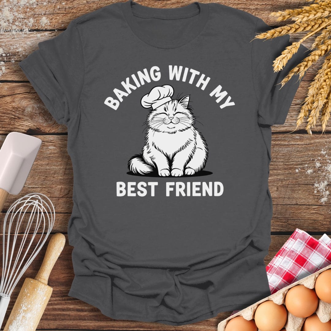 Baking With My Best Friend T-Shirt Charcoal / S Baking Threads