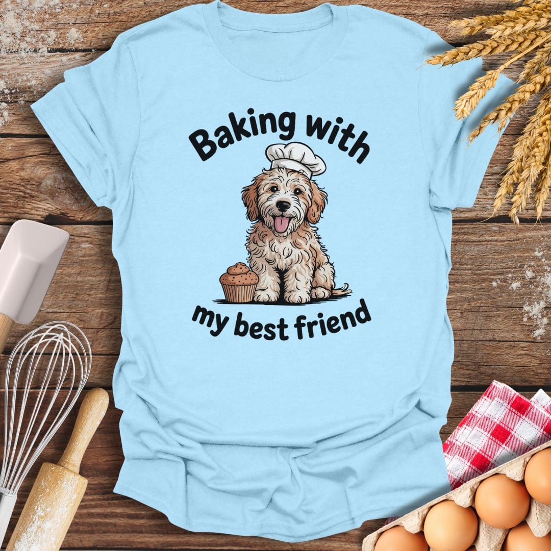 Baking With My Best Friend T-Shirt Light Blue / S Baking Threads
