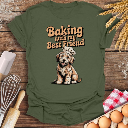Baking With My Best Friend T-Shirt Military Green / S Baking Threads