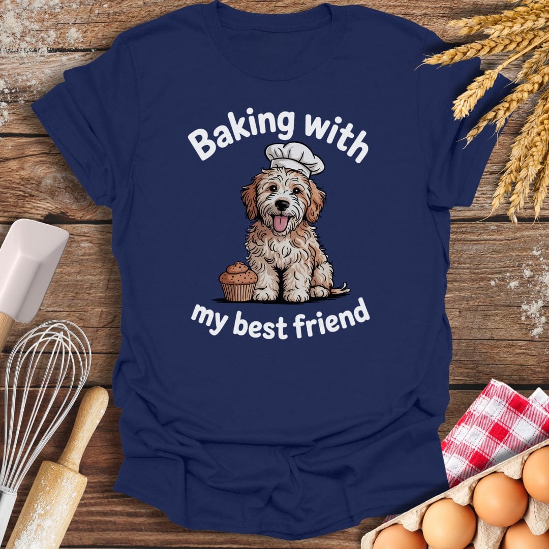 Baking With My Best Friend T-Shirt Navy / S Baking Threads