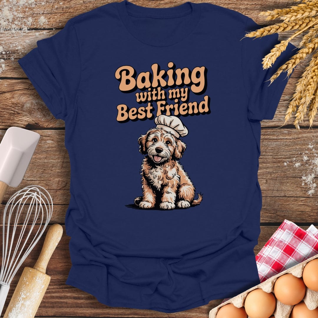 Baking With My Best Friend T-Shirt Navy / S Baking Threads