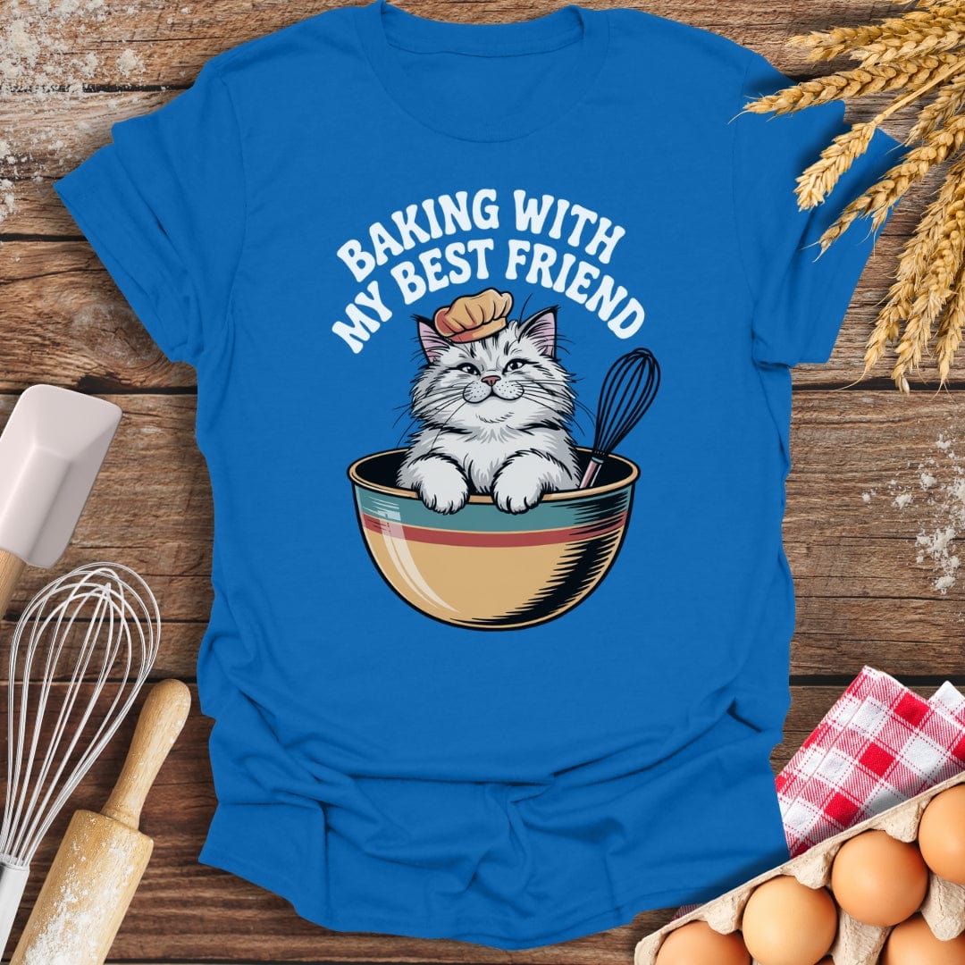 Baking With My Best Friend T-Shirt Royal / S Baking Threads
