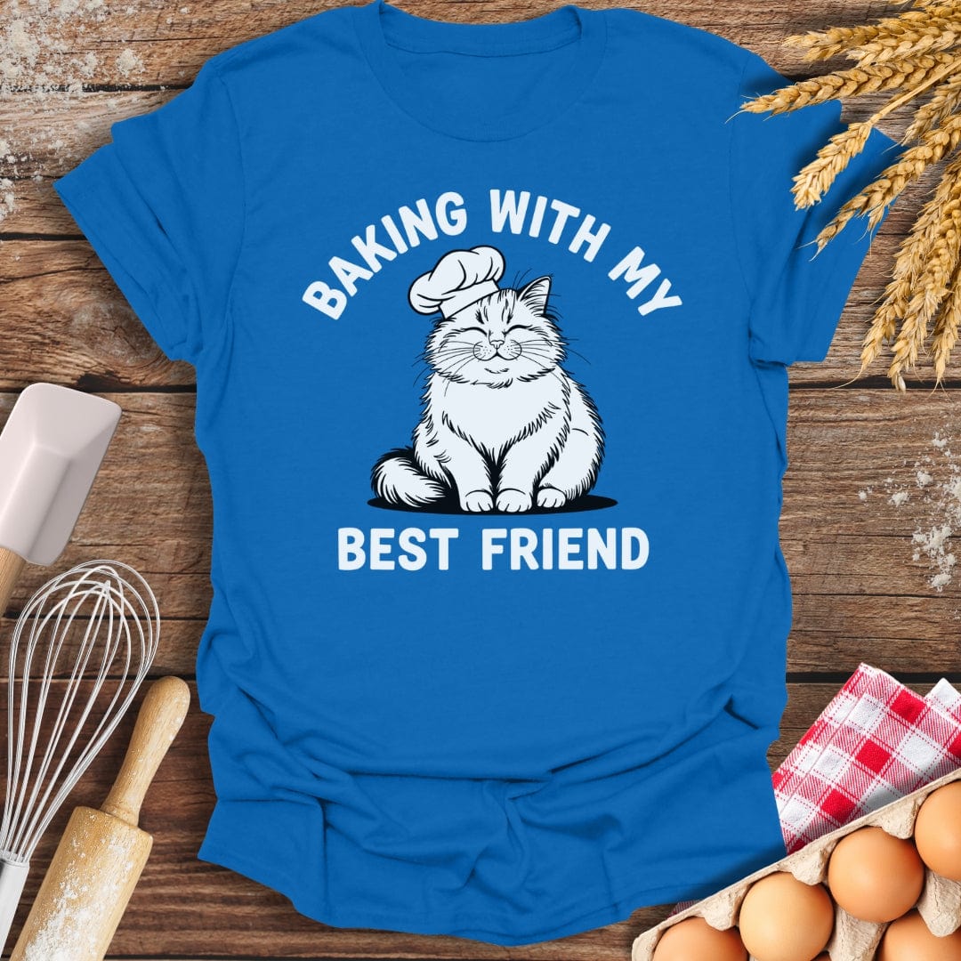 Baking With My Best Friend T-Shirt Royal / S Baking Threads