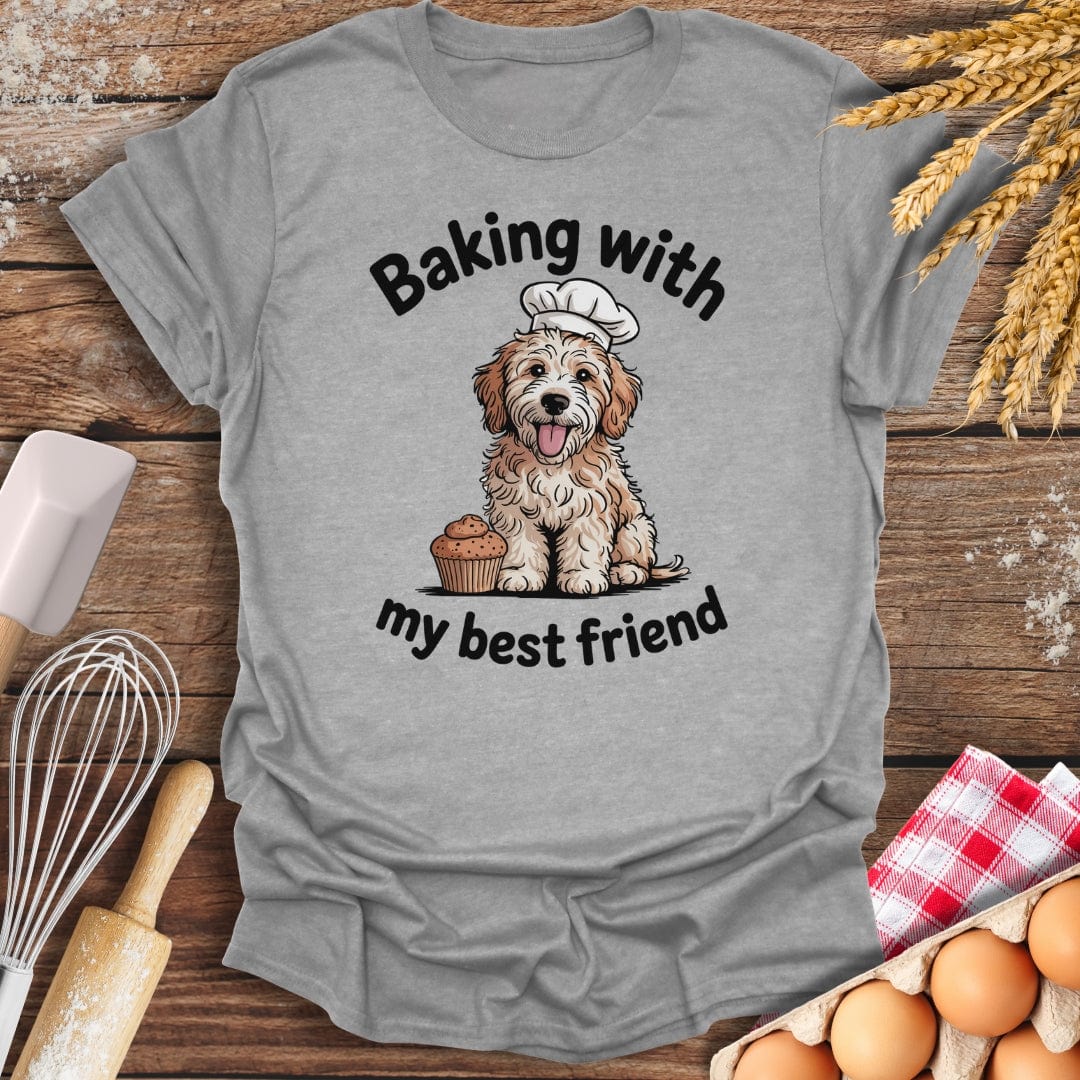 Baking With My Best Friend T-Shirt Sport Grey / S Baking Threads