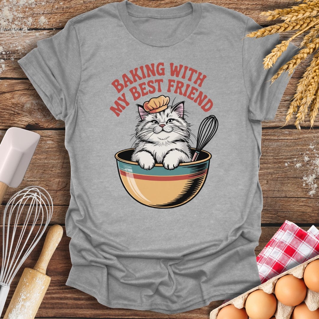 Baking With My Best Friend T-Shirt Sport Grey / S Baking Threads