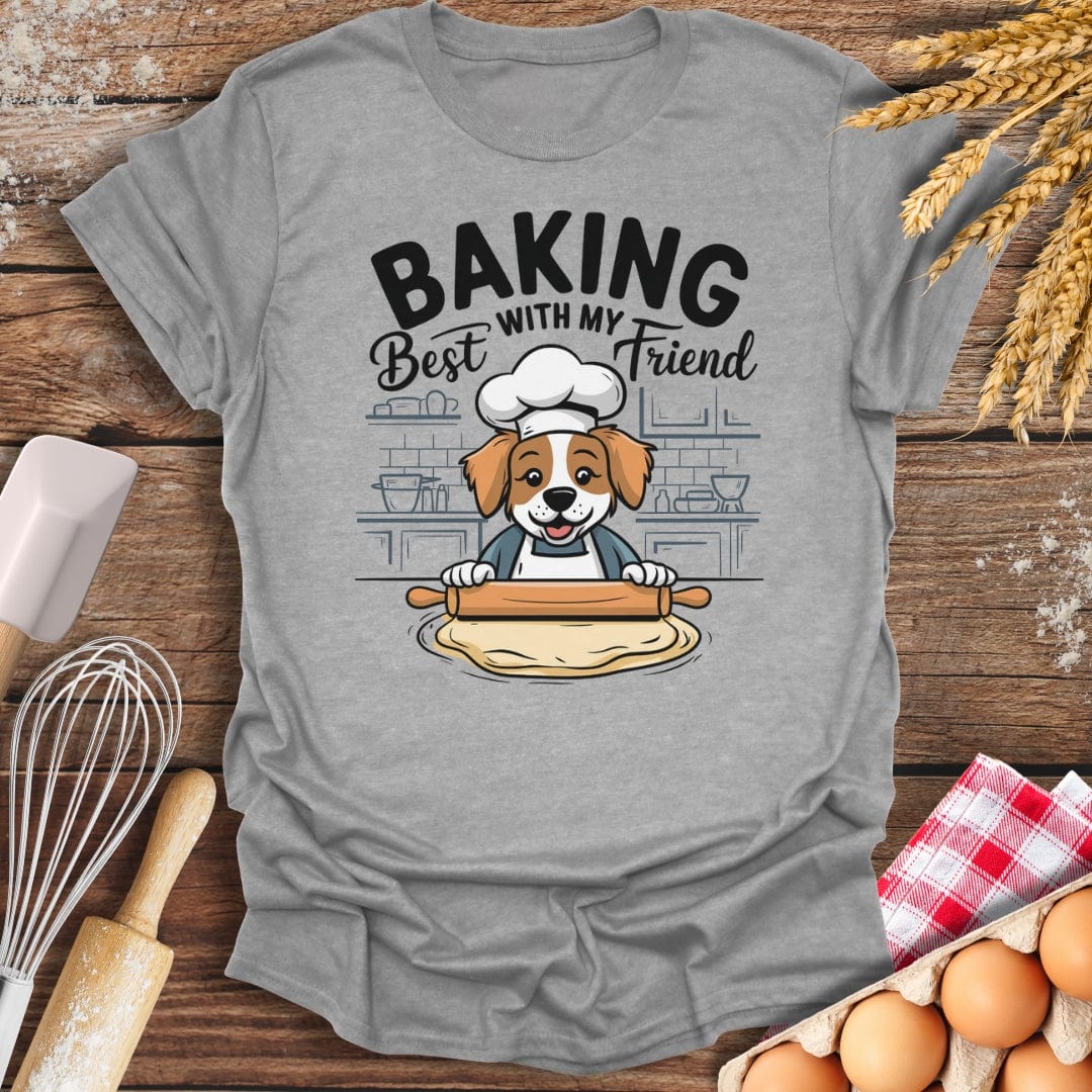 Baking With My Best Friend T-Shirt Sport Grey / S Baking Threads