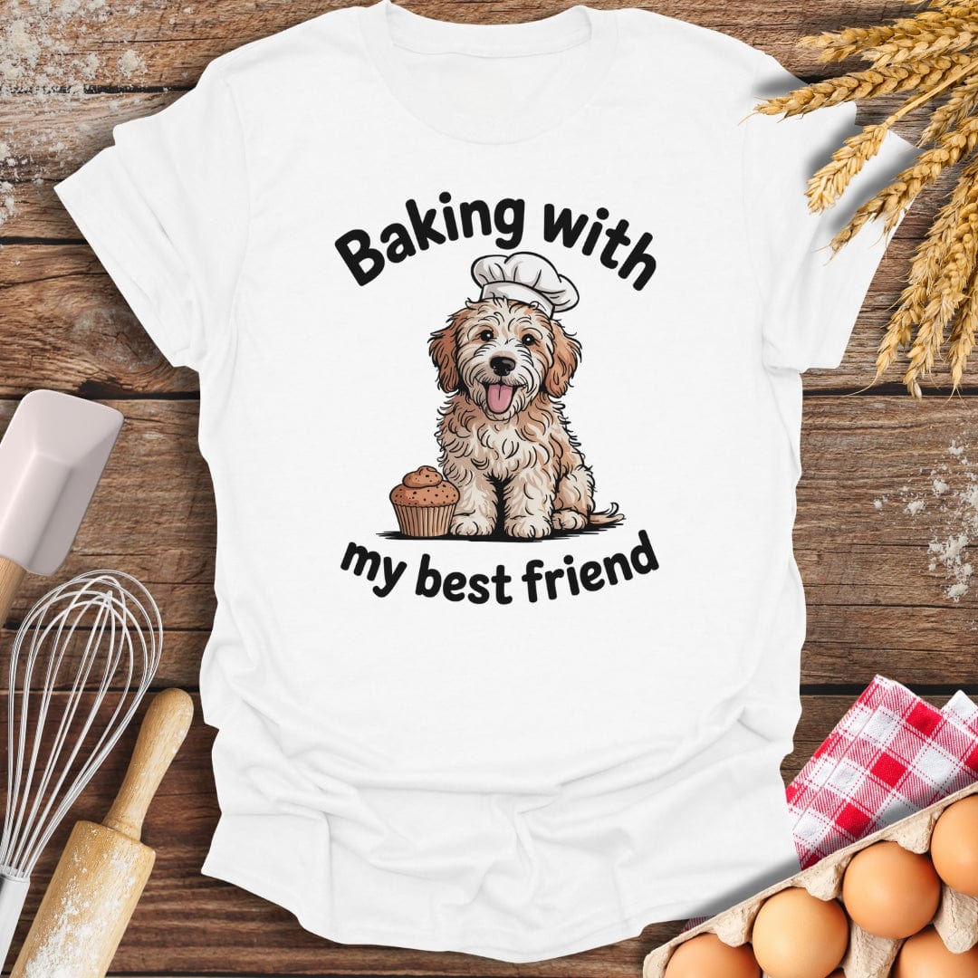 Baking With My Best Friend T-Shirt White / S Baking Threads