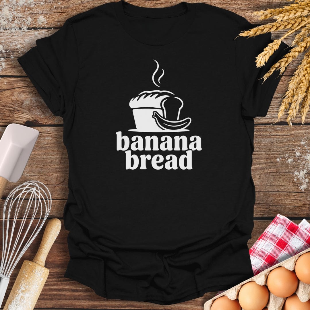 Banana Bread T-Shirt Black / S Baking Threads