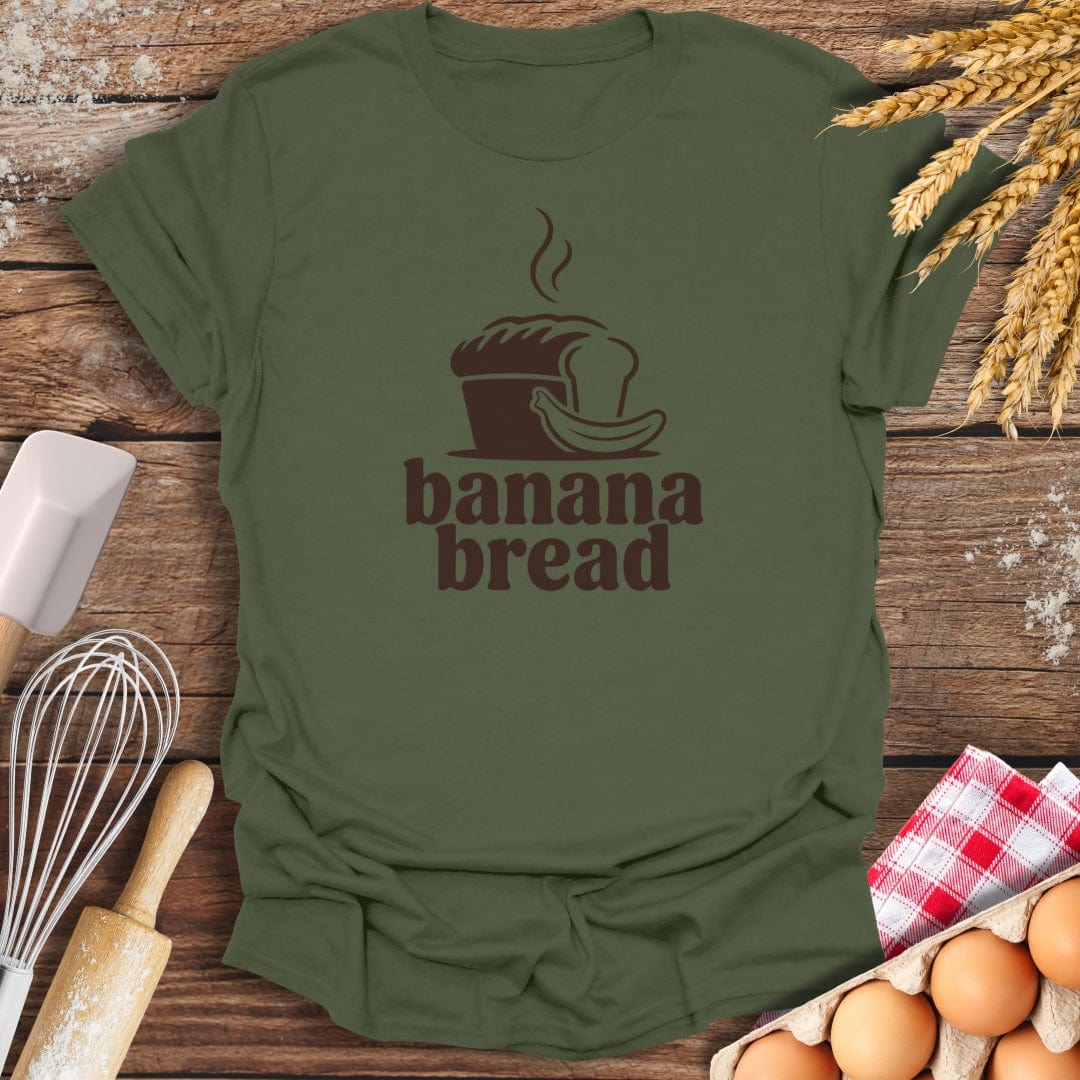 Banana Bread T-Shirt Military Green / S Baking Threads