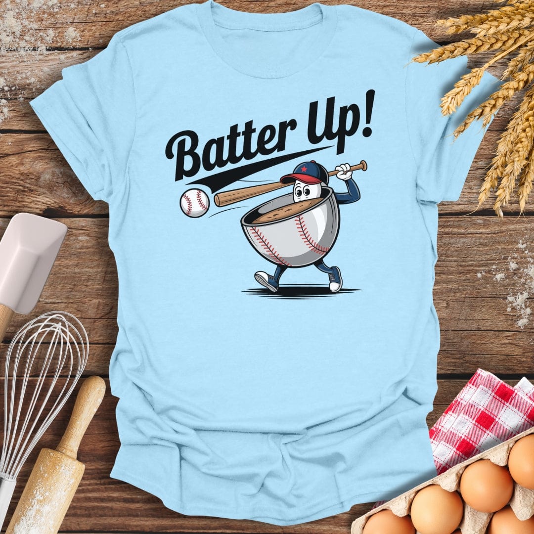 Batter Up T-Shirt Light Blue / S Baking Threads