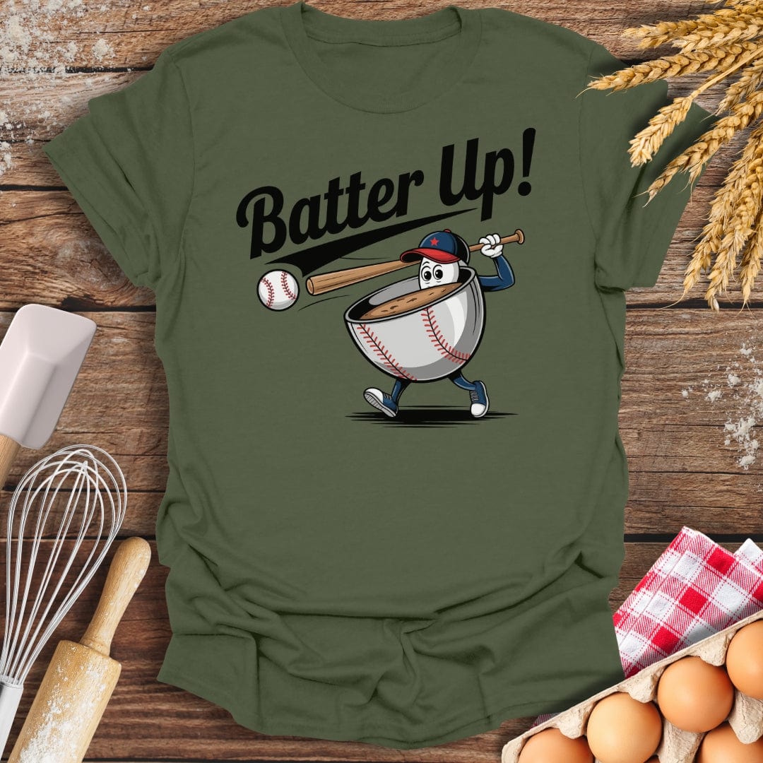 Batter Up T-Shirt Military Green / S Baking Threads