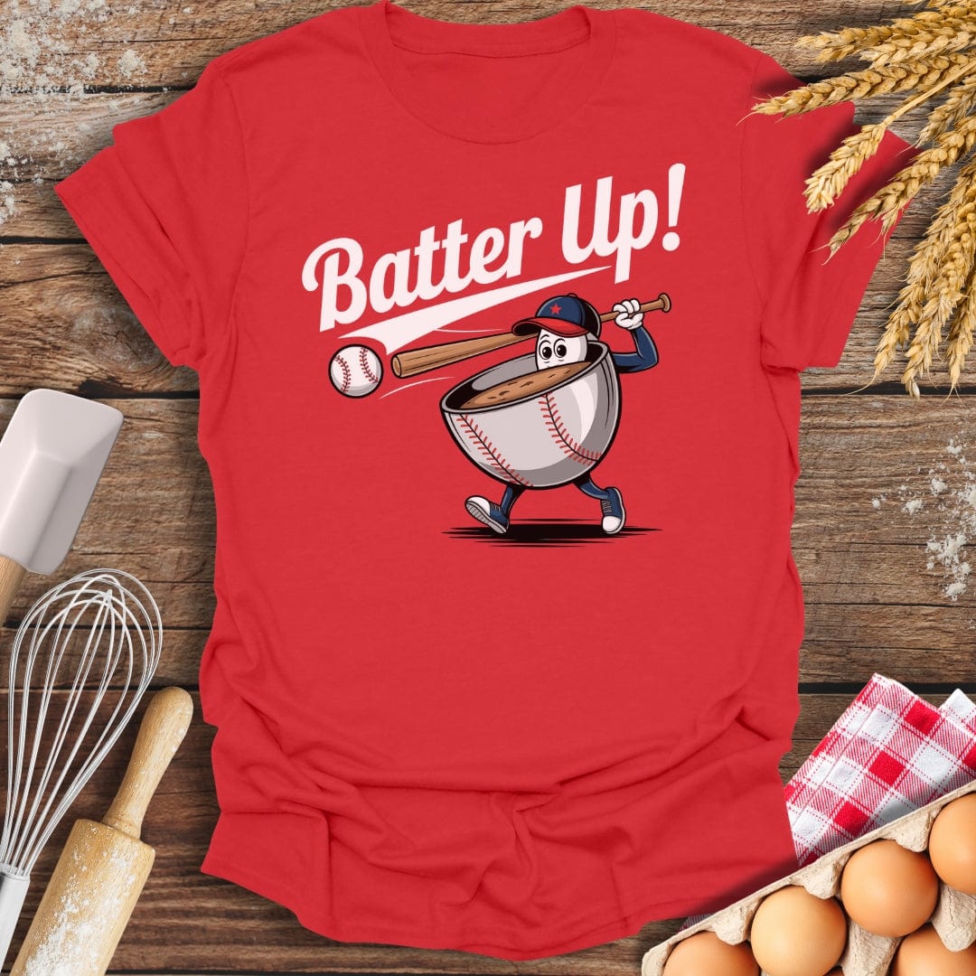 Batter Up T-Shirt Red / S Baking Threads