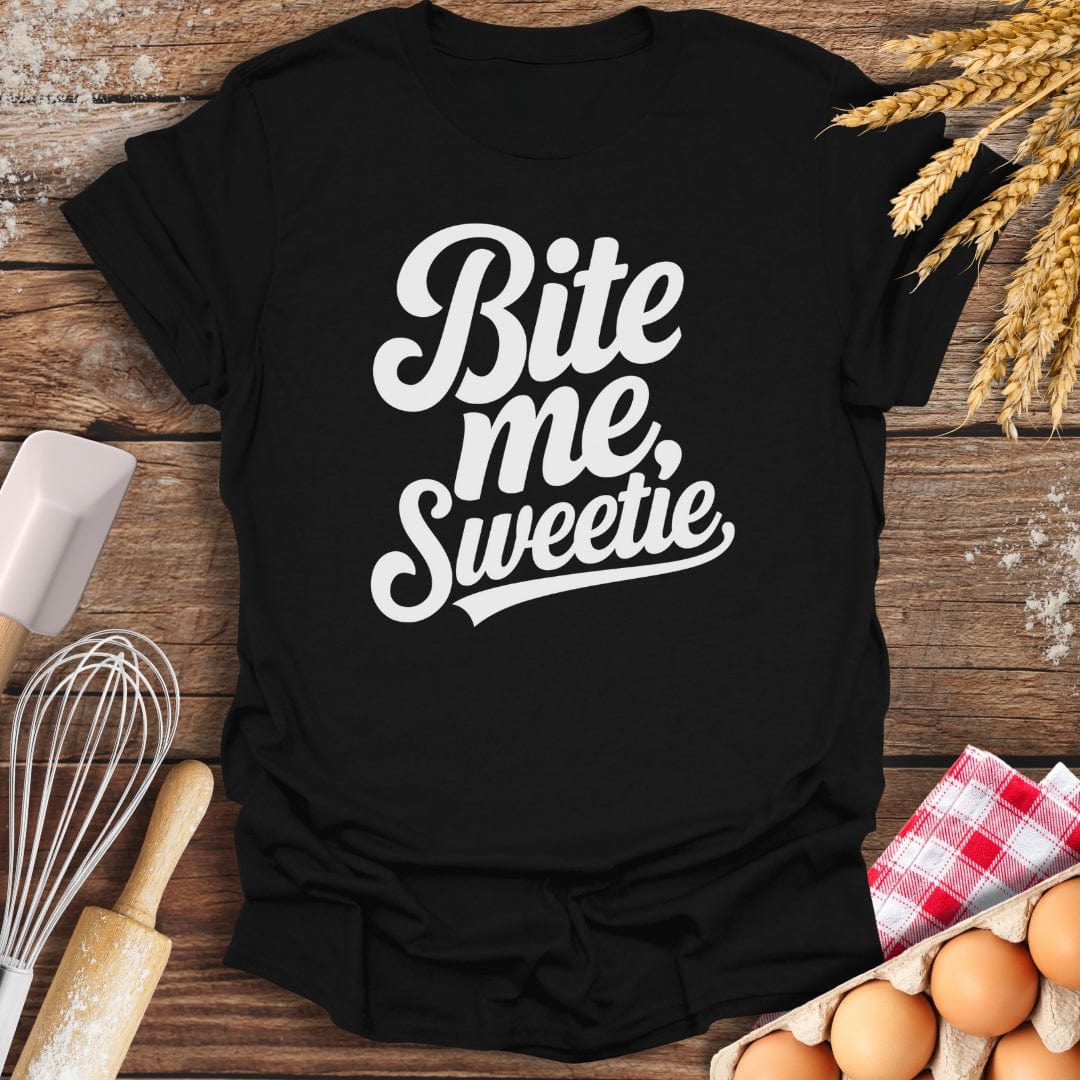 Bite Me Sweetie T-Shirt Black / S Baking Threads