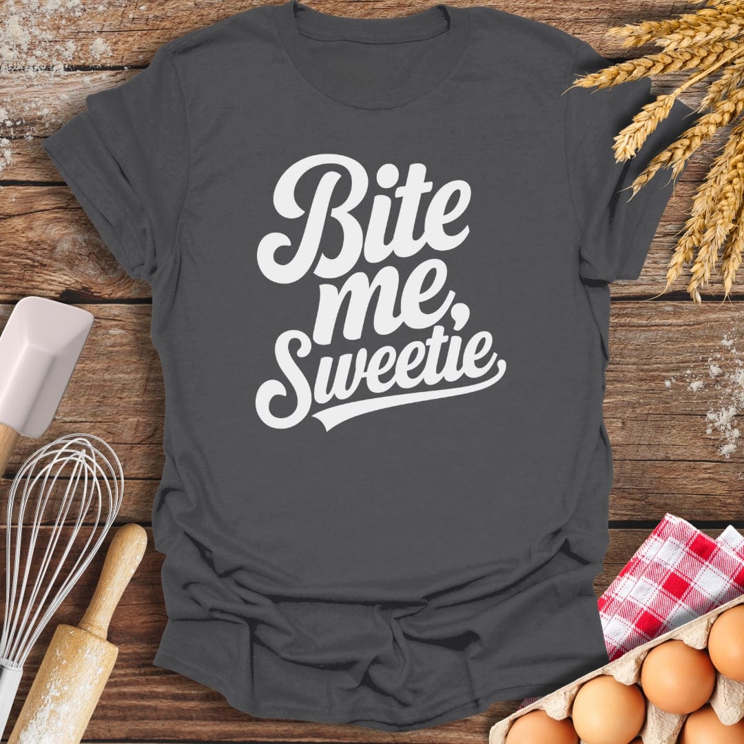 Bite Me Sweetie T-Shirt Charcoal / S Baking Threads
